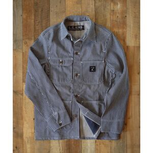 LC King Mfg Hickory Stripe Chore Coat in Railroad Stripe Denim size Small NWT